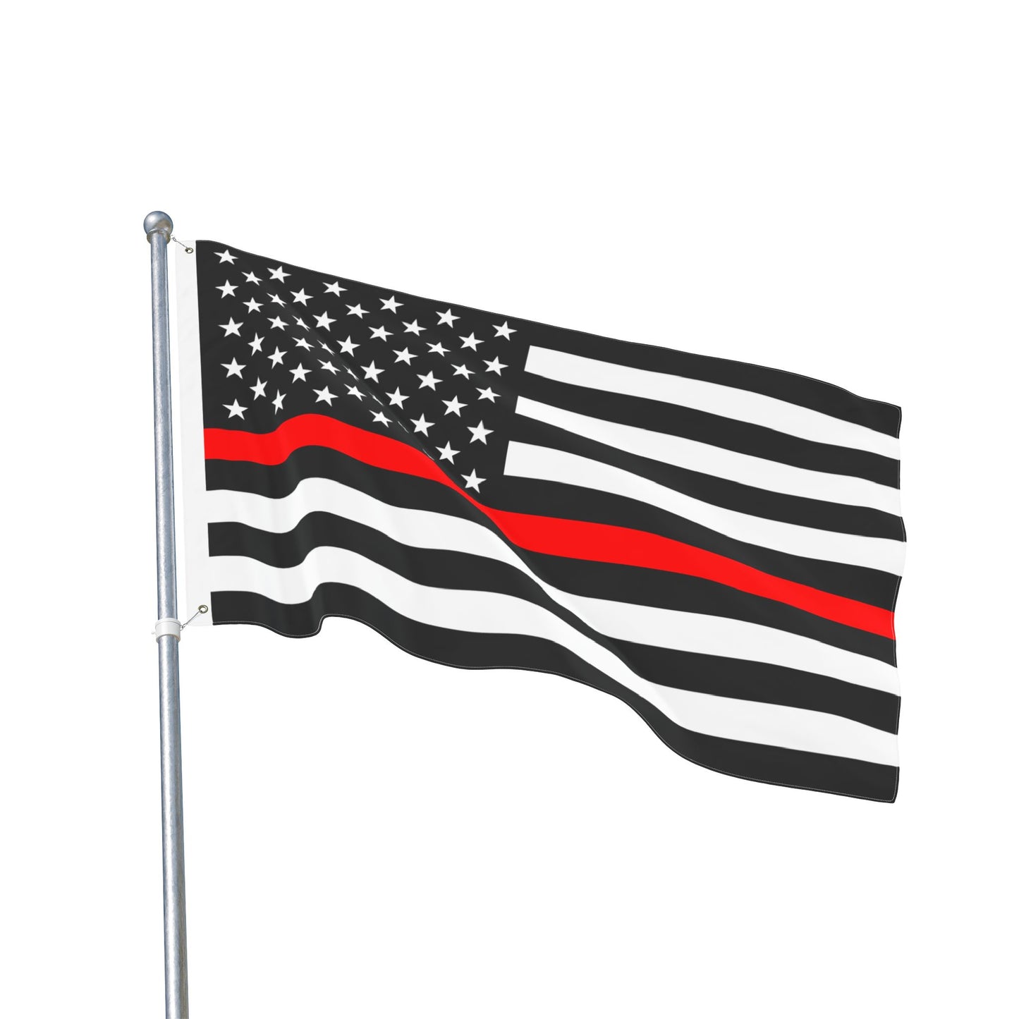 Thin Red Line Double Sided Flag, Patriotic Home Decor, Garden Flag, Support Our Firefighter Heroes Flag, Outdoor Flag