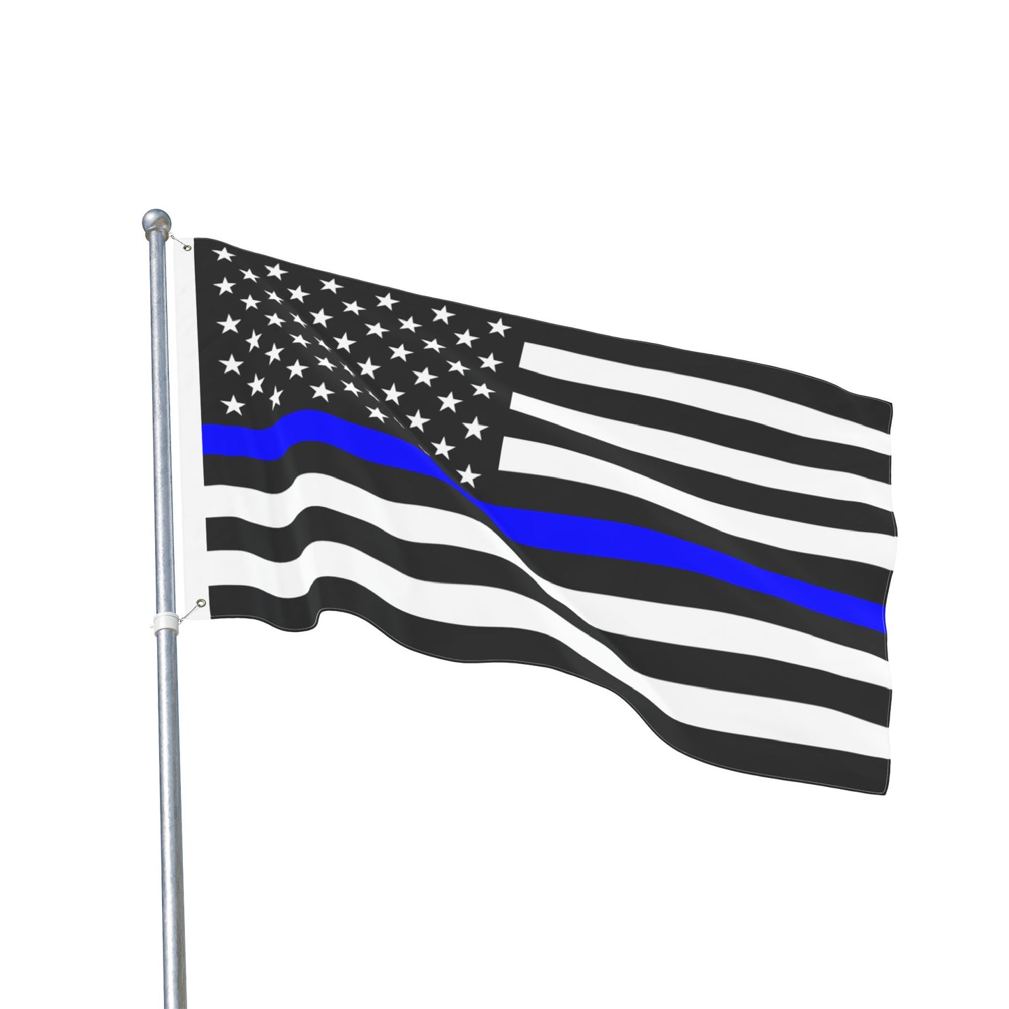 Thin Blue Line Double Sided Flag, Support Law Enforcement Banner, Memorial Flag, Patriotic Home Decor, Police Appreciation Gift