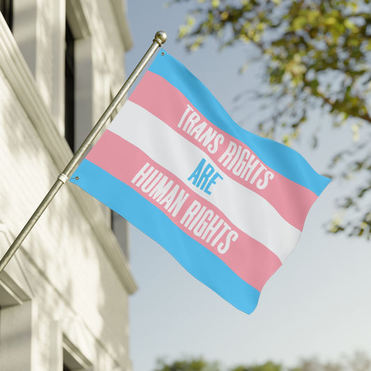 Trans Rights Double Sided Pride Flag, LGBTQ+ Decor, Outdoor Flag, Home & Garden, Supporting Equality