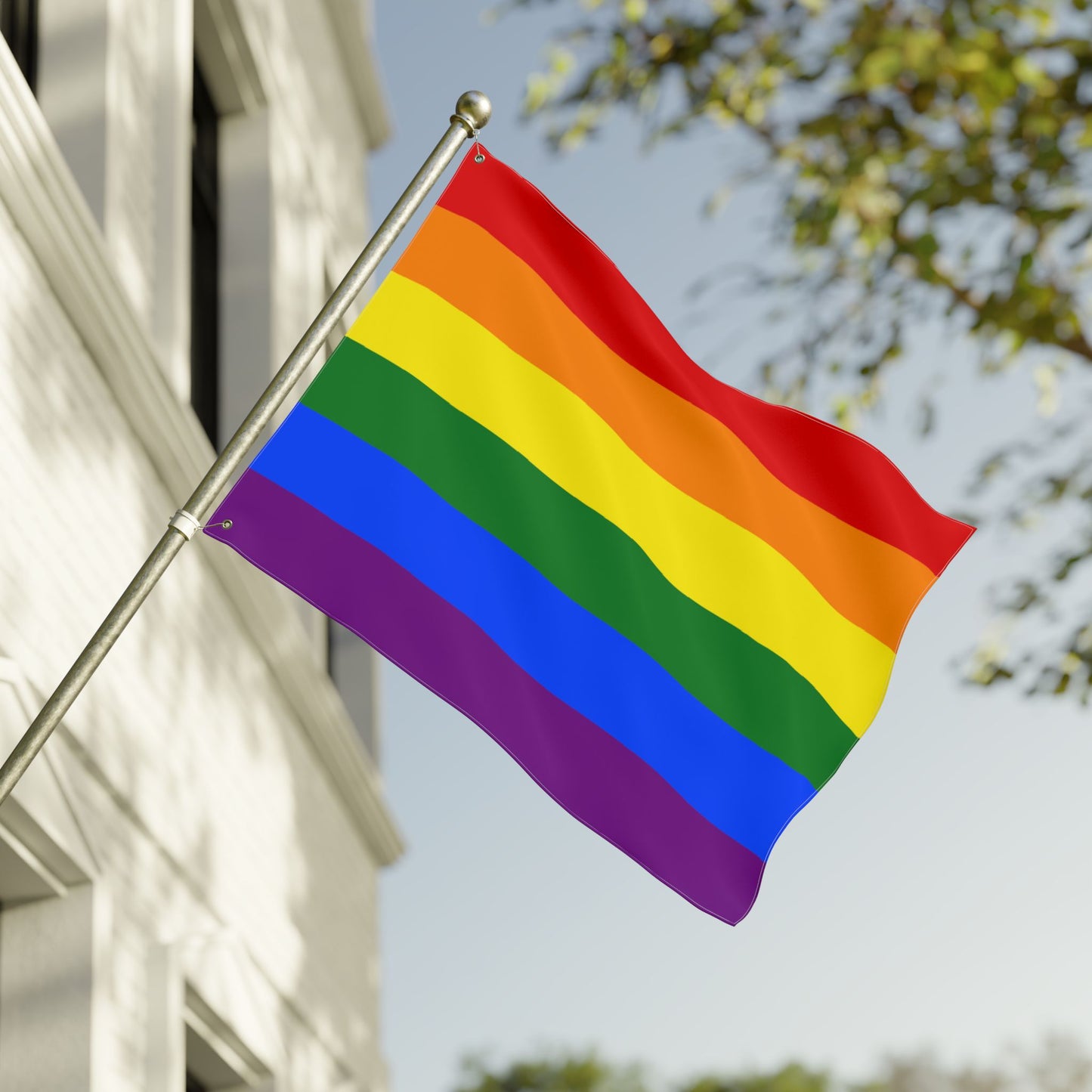 Rainbow Pride Double Sided Flag for Decorations, LGBTQ+ Events, Home Decor, Outdoor Celebrations, Festivities