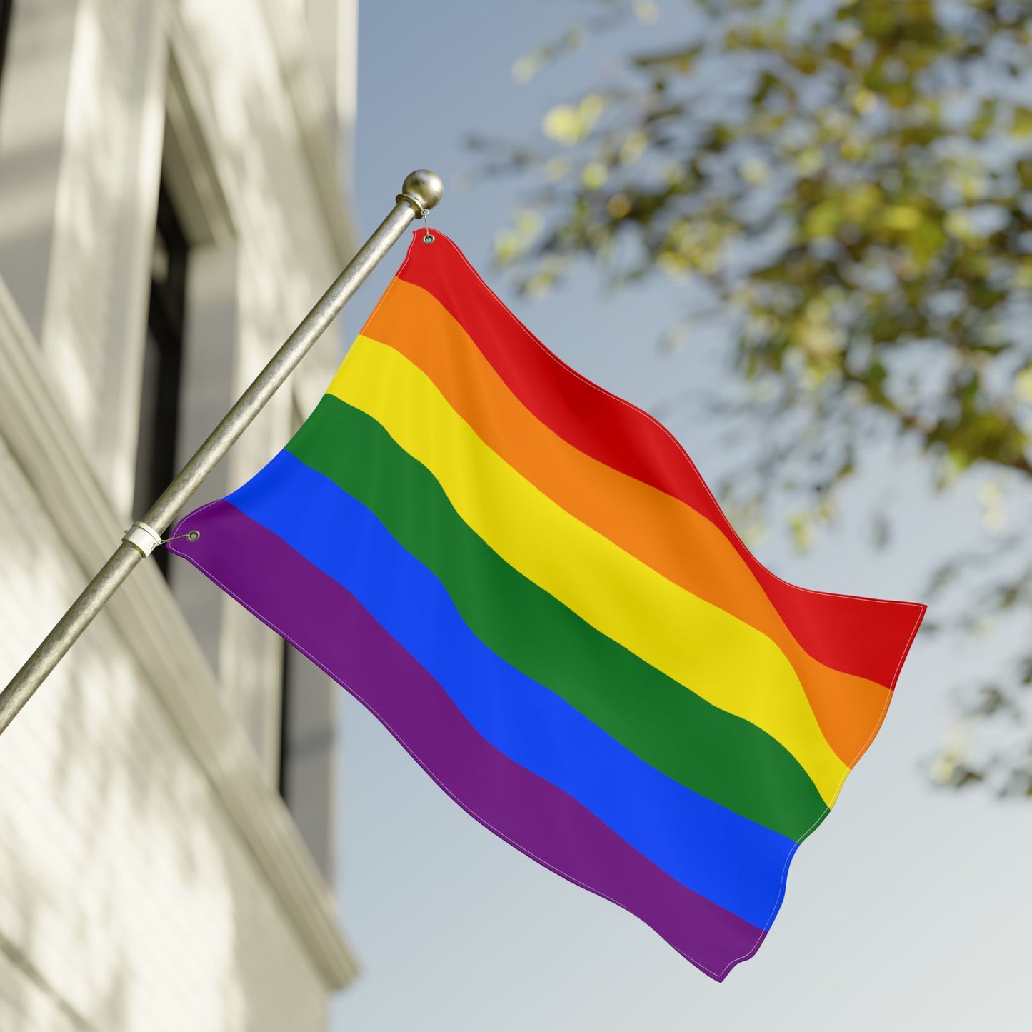 Rainbow Pride Double Sided Flag for Decorations, LGBTQ+ Events, Home Decor, Outdoor Celebrations, Festivities