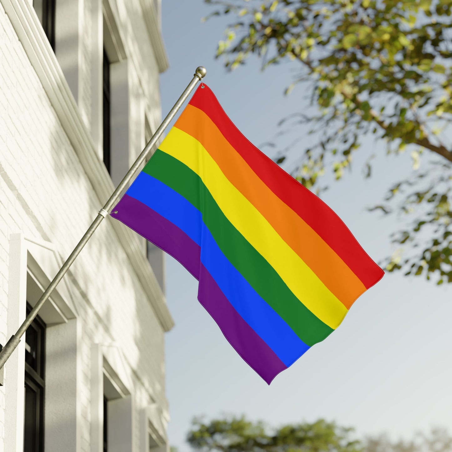 Rainbow Pride Double Sided Flag for Decorations, LGBTQ+ Events, Home Decor, Outdoor Celebrations, Festivities
