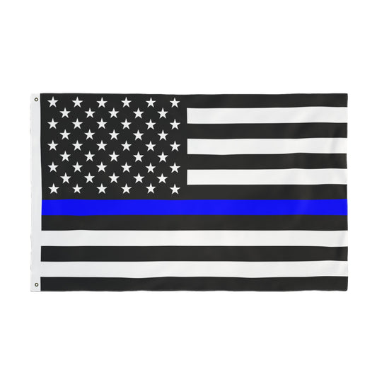Thin Blue Line Double Sided Flag, Support Law Enforcement Banner, Memorial Flag, Patriotic Home Decor, Police Appreciation Gift